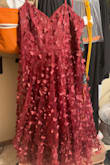 Love it! Got many compliments! Very lightweight. Silk fabric under tulle is very delicate and rubs on the tulle part but it's not noticeable. - PAOLA R.