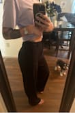These pants fit me so well! I love them. I had to get Lulus to send me a replacement after the buttons were coming off. After I got the replacement, I wore them to work for 6 hours. I tried them on this morning and the buttons already were coming off again. I feel like they should do better with the quality of a 55$ pair of pants. I am keeping the pants because I love how they fit, but I just had to sew the buttons back on myself. - Juli H.