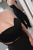The jumpsuit is awesome! The fabric is very good, it has a double layer in the legs, and it sticks perfectly to the body. I'm small and have to trim the length but in general, I love it! I can't wait to wear it. - Ana S.