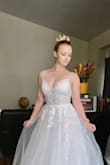 I just received this dress for my wedding and it is the dress I have always dreamed of wearing for my wedding day. The details are so simple and beautiful and the quality is amazing. I can not wait to wear this to say I do next summer! - Jennifer H.