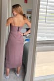 This dress was so cute and comfortable to walk and dance in without worrying about flashing anyone. I love the adjustable straps! I wore sticky boobs but honestly, I didn't need to. - Melissa P.