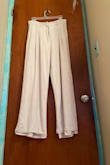 I was so excited to wear these pants after I first tried them. But I was super bummed when, after I gently washed them, the button came off and threads were popping out and the legs lost their shape. I'm hopeful it was just this one pair that had a manufacturing error. Truly did love these pants when I first tried them on. They just don't wash well. - Kelly A.