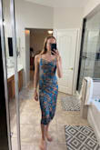 I was afraid to get the XS but because it's a midi dress I don't think you can go wrong (unless you have a larger chest than me you definitely want to size up!). Also, I love the adjustable straps!! - Madison P.