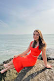 This is the perfect set for a beach vacation/date night/girls' trip! I ordered a Medium and it fits perfectly and is very flattering. I usually order a size small or medium from Lulus in the dresses depending on the sizing I read about in the reviews. I carry more weight in my lower half and since this is a very fitted skirt, I went with medium and it was perfect. It's a ribbed and stretchy material. I want it in all the colors! - Katie E.