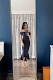 I've never tried this style of dress, but I was pleasantly surprised when I had it on! I have a pretty straight body but somehow this dress creates subtle curves on me. I wish they still had this in wine red or plum. Debating whether to return this and wait for a more preferred color than midnight blue. Anyway, this dress is classic and flirty - can't hurt to have it in your closet! - Danielle L.