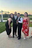 Originally, I got a large based on the fit finder,  but after receiving it I could not zip the back! I returned it for an XL and I was extremely happy with the fit. The lightweight fabric was perfect for a 100-degree, outdoor wedding! - Alexa P.