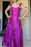 I chose this dress amongst others from other online stores, and this one blew all of them out of the water. The structure holds its shape but isn't restricting, and the color is amazing. I didn't need a bra or nipple covers because the material is thick. The material is also flexible but supportive. I can't wait to wear this dress to many more events to come. It's also more pink than magenta IRL! Beautiful vibrant color - Tatum S.