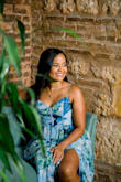I truly love this dress! It is just what I needed. It is very lightweight but that was an advantage since it was really hot at the time of the photoshoot. The colors are very beautiful. It looks just like in the picture. - Hellen O.