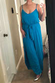 Got this gem on sale and couldn't be happier! I wore this to my sister's baby shower this past month and got so many compliments. Not only is it easy to slip on, it's super comfortable with a lot of airflow during these sweltering summer months! You can easily dress it up or down for different occasions which is a plus! I probably could have gone with a small but didn't want to chance it and am super happy with the medium fit. I highly recommend it and would definitely get in different colors if they have them! - Jessica N.