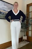 I feel rich and fancy in this! I like to call this look, "costal grandma" because I'm covered, warm, but elegant and sexy. Oh!Sorry! Gotta run.. my yacht is waiting... - Elizabeth P.