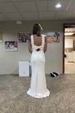 I ordered this dress and a few others to try on as a reception dress for my wedding. I liked it, but it wasn't my favorite. The front was great, but I didn't love the back and the seams on the butt area. - Alexa T.