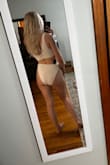 I can't express how much I love the fit on this. Well suited for girls with broad shoulders and more narrow hips, it balances the body so well and makes me look curvier than I actually am. Also doesn't make it super obvious how flat-chested I am. I'm so excited to show this off during my honeymoon. - Shannon K.