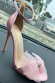 I bought these geese for a rose gold birthday-themed party. I bought my usual size 6.5 but they were half an inch too big. I'm bummed because I don't think an exchange will arrive in time for the party. Other than this hiccup the heel itself is amazing and a girl can't go wrong with a little bling in a bow. Don't think about it buy them, just go down in size. - Monica P.