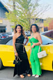 It's a true size. I ordered a size small, and it fit me perfectly. The only problem is that the length is too long. Luckily I know how to sew/alter (See photos). FYI: The dress is beautiful, and the fabric is soft and easy to move. - Sophanna J.