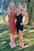 Hugged the curves in all the right places! Got a ton of compliments on this one.  Very stretchy and forgiving - I am rather rectangular and athletic, but this gave me more of an hourglass figure. Definite win. - Jamie B.