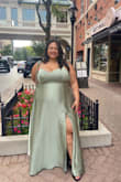 This dress was fabulous!! I've never felt more gorgeous. Surprisingly easy to wear for 12+ hours; ate, drank, and danced with ease and comfort. Using the restroom was not ideal, with all the heavy fabric, it was a lot to hold up, but managed it anyway. Happy that it's machine washable, will definitely wear it again. - Heather H.