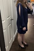 I loved this dress from afar! I was looking for a photoshoot dress and really loved how this looked from a distance. However, it did cling to the stomach area just enough that I decided to go with another option. It was super comfortable! - Stephanie T.
