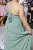 The zipper got stuck and I couldn't get it up and it broke in the middle of the wedding. - Melissa D.
