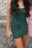 I wore this dress to Homecoming! It was so comfortable, and the material was soft but had structure. Loved the built-in pads, and the ruching made it so flattering. Loved the color too! - Katharine S.