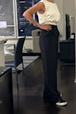 A little bunchy at the top if you have larger hips, but still liked it. Great quality material - Nicole S.