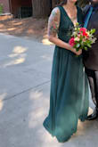 Such a beautiful gown. I wore it as a bridesmaid. It was long and elegant and I felt beautiful! Comfortable and elegant. - Jessica P.