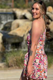Love this dress! I'm honestly not sure what my bust size is, but I generally go for a large in shirts and dresses since I have a wide lat and chest frame. This dress was super generous, even a bit loose around my chest area. The rest of the dress had a flattering fit and was just long enough for someone of my height. - Erinn B.