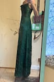 I like the dress and the color. The length is perfect for tall people, especially in heels. The only complaint I have is the draped/cowled collar/neckline. It's very difficult to style without looking frumpy. I have a small chest so it may work better for people with a larger chest. So 8/10! - Hilary G.