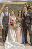 I wore this for my sister-in-law's elopement and I just loved this dress. It fits perfectly and the colors just pop. My only complaint is that the dress was incredibly long. I spent about as much money to have it hemmed as I did for the dress. Either way, it was worth it. - Danielle L.