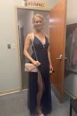 I loved this dress so much I didn't want to take it off at the end of the night! I'm 5'10" and it was the perfect length for me. The slits are very high but I loved that and did no alterations. The sides puckered when I tightened the straps but fabric tape solved everything. - Keisha M.