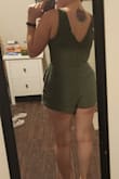 It's super cute, really nice fabric and nice quality, but it's 
~short short~. I'm only 5' 1" and my butt is hanging out, so I have to keep tugging at it to fix it. - Kylie B.