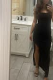 Loved this dress; perfect for my event. A little loose in the small of my back and the top of the neckline, occasionally flipped showing the nonslip band. - Bakker C.