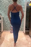 This color was a little darker and more "royal blue" than expected but it was a beautiful shade. The fit was a bit snug however the fabric stretched in all the right places. Such a great dress. Definitely plan on getting another one or two in other colors. :) - Courteney D.