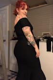 I was a little nervous because I read some reviews that said the dress ran large, and some ran small. I am usually a size 12/14 with wide hips and a big butt. I ordered a size L and it fits me like a glove! I honestly probably could have gotten a M. I'm wearing this to a friend's wedding and I cannot wait to show off in it! Definitely recommend going a size smaller if you're in between sizes. - Chelsea L.