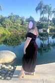 This dress is comfy, sexy, and classy! It is heavy and thick because of the fabric so do not wear this on a hot day. The fabric did stain my white press-on nails, pink. So keep in mind this dress may stain light fabrics too. - Andrea P.