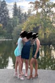 I ordered an XL which ended up being too big up top. I have a bigger chest so that is why I sized up but a L would have fit better. It was so pretty and comfortable while dancing, going to dinner, etc. Would order again! - Lily P.