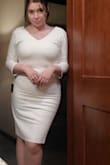 This dress is gorgeous. The white color is beautiful, but it does show every little part of the body. I recommend wearing a body-smoothing slip underneath. Luckily, the fabric/lining is thick enough (even in the white color) that a slip won't show at all-- in the photos, I'm wearing a solid black shaping slip under it. Very impressed with Lulu's sheath dresses. - Marit L.