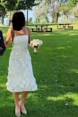My now-husband and I had our civil union prior to our actual wedding day and I was in need of a little dress for that event. I did find alternative options, but they were not as pleasing to the eye and I also wanted an option that offered me quick shipping and delivery. When I saw this dress, I initially was nervous because of all the flowers on it but I absolutely fell in love with the dress when I received it at home. It looked even better when I put it on. Sidenote: my mom tends to be very picky when it comes to dresses, especially flowery ones, and she absolutely loved this dress. It is also nice because it can be re-worn and it does also look like a summer dress depending on shoes & jewelry. Highly recommend! - Martina T.