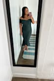 Was so pleasantly surprised with this dress. I thought for sure I'd gotten the size wrong but it fit like a glove. Very comfortable and beautiful color. I received many compliments throughout the night. - Beatriz V.