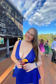 I bought this dress in the royal blue for my friend's wedding and LOVED it! I got an XL since I have a larger chest, and my only complaint was that there wasn't a ton of room for the girls! There was minimal spillage of the girls depending on the dance moves, but overall worked great! I received so many compliments on the color and shape as well! The dress does fit a little more snug than what a traditional XL would, but I was still able to make it work! :) hope this helps! - Ashleigh B.