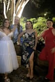 I really liked this dress. It was super flattering and comfortable. It's kind of loose in the hips so my lower belly wasn't that visible. The blue is a little lighter in person but is still gorgeous. I received many compliments! - Carolina G.