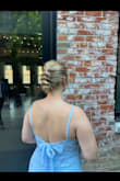 Wore this dress to two weddings in 2023, and the fit and flow were extremely flattering. The color is also gorgeous. This shows a bit of your stomach outline but doesn't call attention to it due to the pattern. I was between a Large and the XL, but ended up going with the XL due to my hips, and modified hourglass. The top was a little large as I'm not big-chested. - Sutton H.