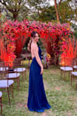 I love the color and the neckline. It's very long even with heels. - Lorena G.