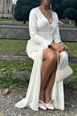 I wore it for my civil ceremony, fit perfectly, the material feels very comfortable and lined properly but wrinkles easily. Was worried about the length as I am a tall girl but it hit just at the right length. Got loads of compliments! - Edirin