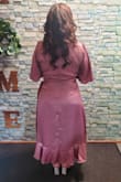 Love the texture and color of this stunning dress. Easy to wear free of wrinkles and easy to combine makeup and jewelry. - Liliana Z.