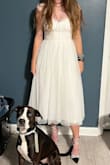 Beautiful dress and loved it on the model. But it just did not translate onto my body like I wanted. Love the way the top fit, but the skirt just didn't do it for me. - Hannah B.