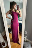 I bought this dress as an option for a wedding I was attending. I ultimately went with another option, but kept this dress to wear another time because I loved it so much. I initially ordered an XS (I'm usually between an XS and small from Lulus), but it was pretty tight and wasn't a good look for me. I sized up to a Small (pictured) and absolutely loved it. Can't wait to have an event to wear this dress to! - McKenzie S.