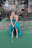 I wore this dress to a black-tie wedding and got so many compliments! The color is beautiful and I loved the high-low style. I wore 4 inch heels and did not need to alter the length. - Ginny K.