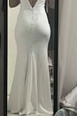 This dress is everything I was looking for in a wedding dress. It's simple but also extremely affordable. The straps are a bit loose and I am planning on getting that and the waist altered for the wedding. I am so excited. The button details on the back are beautiful and the quality exceeded my expectations. - Michelle P.