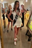 This dress was EVERYTHING for my night out on my bach weekend! I ordered a small and it fit snug and flattering. True to size. Short. But it was fine for a bachelorette. - Jesslin K.