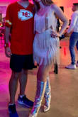 Wore this dress for my Taylor Swift Halloween costume (Fearless era inspired). I got soooo many compliments, and it looks amazing when you dance and the tassels move around! Definitely recommend. - Kathryn M.